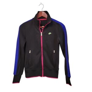Nike Track Jacket Women's Small Sportswear National 98 Retro Neon Pink Black Zip